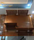 Hình ảnh: Làm đẹp phòng thờ bằng vách cnc chắn bàn thờ bằng gỗ