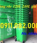 Hình ảnh: Sỉ lẻ thùng rác 120 lít, 240 lít giá rẻ tại sóc trăng Thùng rác màu xanh ngoài trời lh 0911082000