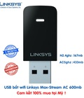 Hình ảnh: USB bắt wifi Linksys max stream AC 600mb wifi 2 băng tầng, hàng US mới nguyên hộp.