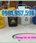 Hình ảnh: Thùng rác năp lật 5L, thùng rác cho xe tiêm, thùng rác xe đẩy