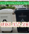 Hình ảnh: Thùng rác nắp kín 60L, thùng rác nhựa HDPE nguyên sinh