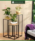 Hình ảnh: Kệ gỗ kê tượng - Kệ  sắt kê cây cảnh-  kệ trang trí decor ph