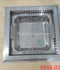 Hình ảnh: Cung cấp nồi lẩu inox hai ngăn vuông âm bàn đáy vát