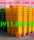 Hình ảnh: Giá sỉ thùng rác nhựa hdpe Thùng rác 120 lít 240 lít giá rẻ tại vĩnh long lh 0911082000