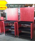 Hình ảnh: Xe đẩy dụng cụ đồ nghề 3 ngăn có bảng treo dụng cụ