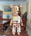 Hình ảnh: Gấu BEARBRICK Mạ Điện Màu Đồng Bóng Size 80