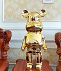 Hình ảnh: Gấu BEARBRICK Mạ Điện Vàng Bóng Size 80