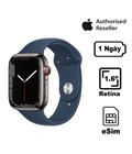 Hình ảnh: Apple Watch Series 7 gps Cellular 45mm Viền Thép Dây Cao Su