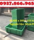 Hình ảnh: Thùng nhựa bít b9, khay nhựa đặc Kt:495 395 125