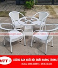 Hình ảnh: Bàn ghế mây nhựa thanh lý giá rẻ tại TP.HCM