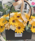 Hình ảnh: Giỏ hoa sáp hướng dương đẹp