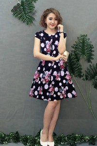 Đầm xòe dự tiệc hoa tròn BD117