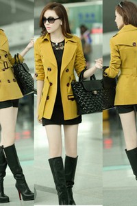 Áo khoác kaki nữ thắt đai BK15