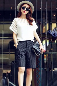 Áo sơ mi nữ cánh rơi ren lưới BA89