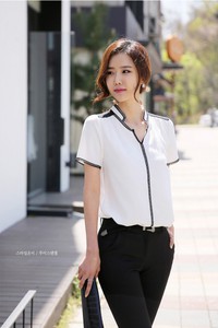 Áo sơ mi nữ công sở viền ren BA84