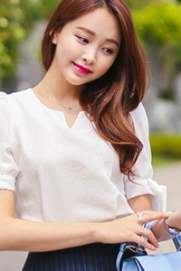 Áo sơ mi nữ thắt nơ tay BA77