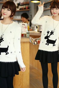 Áo len nữ thu đông Noel lông mịn GL22