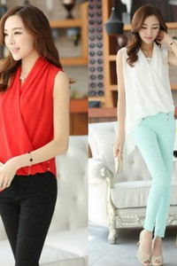 Áo sơ mi nữ vạt xéo BA68