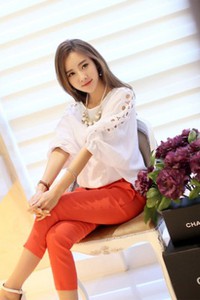 Áo sơ mi nữ ren tròn BA67