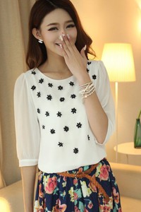 Áo sơ mi nữ kết hoa BA65