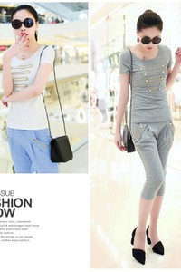 Bộ quần áo nữ đính cúc BB26-HÀNG LOẠI 1