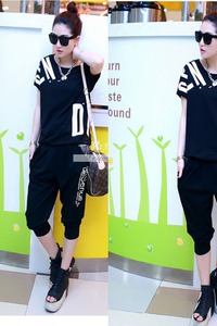 Bộ đồ quần áo nữ in chữ BB13 