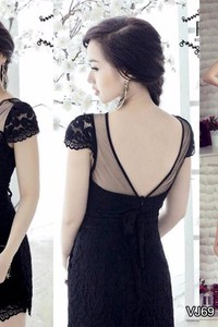 Jum short ren phối lưới khoét lưng tim quyến rũ VJ69