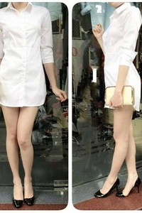 Áo sơ mi trắng form dài VA72