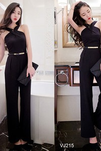 Jum liền cổ chéo 2 dây màu đen VJ215