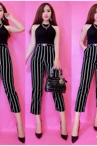 Set nguyên bộ áo ba lỗ quần sọc lửng VJ194