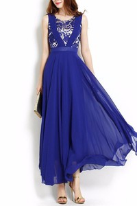 Đầm maxi phối ren dự tiệc sang trọng