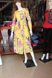 Đầm maxi họa tiết hoa mùa xuân cao cấp