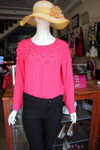 Áo sơ mi đính ngọc trai vinabrands