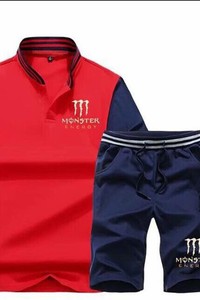 Sett quần áo thể thao nam Monster cá tính - XST029 màu đỏ