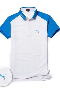 PM02 - Áo Thun Polo Puma Cao Cấp xanh da trời