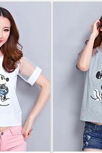 Áo croptop tay lưới tb015