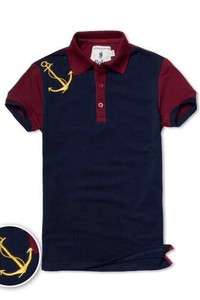 VAP002 - Áo polo in hình mỏ neo phối màu cao cấp