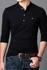 XTR001 - Áo thun thu đông cổ trụ cá tính