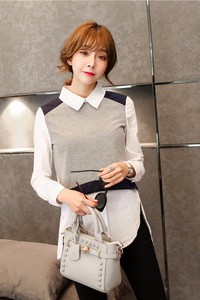 Hàng nhập cao cấp sơ mi cách điệu giả 2 áo tb0198