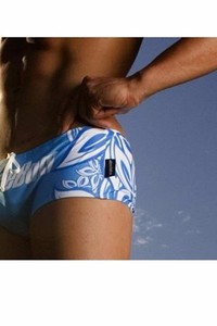 Quần bơi Aussiebum hoa văn - Hàng Thái Lan xanh ngọc