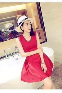 Váy xòe phối ren sát nách TB063