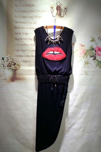 Đầm maxi thun vạt xéo 4366