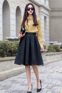 Chân váy vintage gấm hoa sang trọng