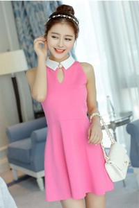 Đầm xòe cổ giọt nước hongkong sp 00988