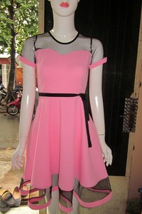 Đầm xòe laza phối lưới xinh xắn - sp.00967