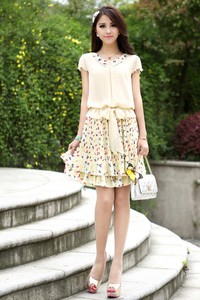 Đầm voan họa tiết victorria - sp.00706