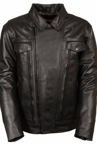 Áo Khoác Da Milwaukee Leather Asymmetrical Leather Motorcycle Jacket