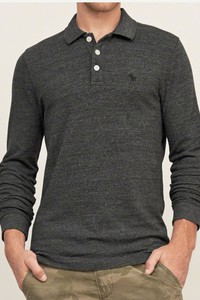 Áo Thun Nam Abercrombie and Fitch Iconic Long Sleeve Polo
