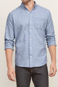 Áo Sơ Mi Nam Abercrombie and Fitch Textured Shirt