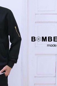 XKK001 - Áo khoác kaki Bomber cực hot MAU DEN